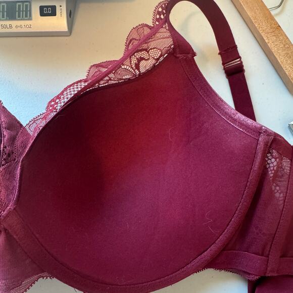 Elegant Lace Burgundy Bra - Picture 6 of 10